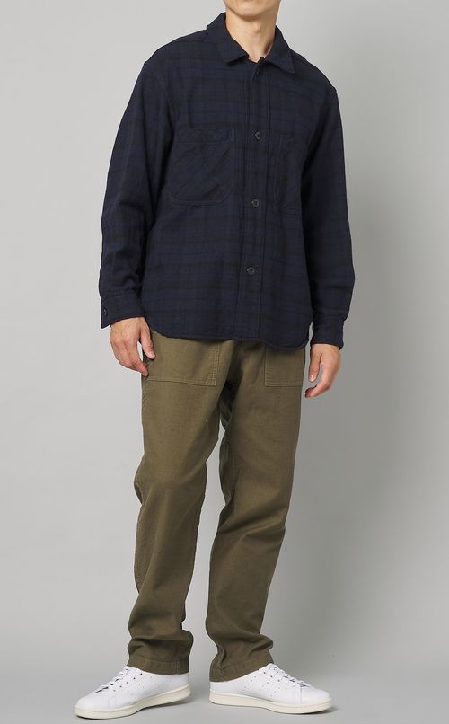 ダークチェックワークシャツ