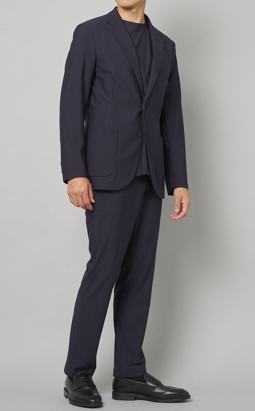 ストレッチクルーネックロングTシャツ