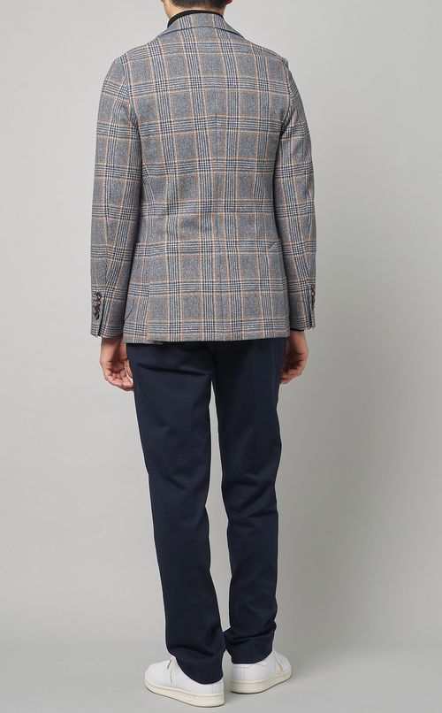 チェックプリントシングルジャケット