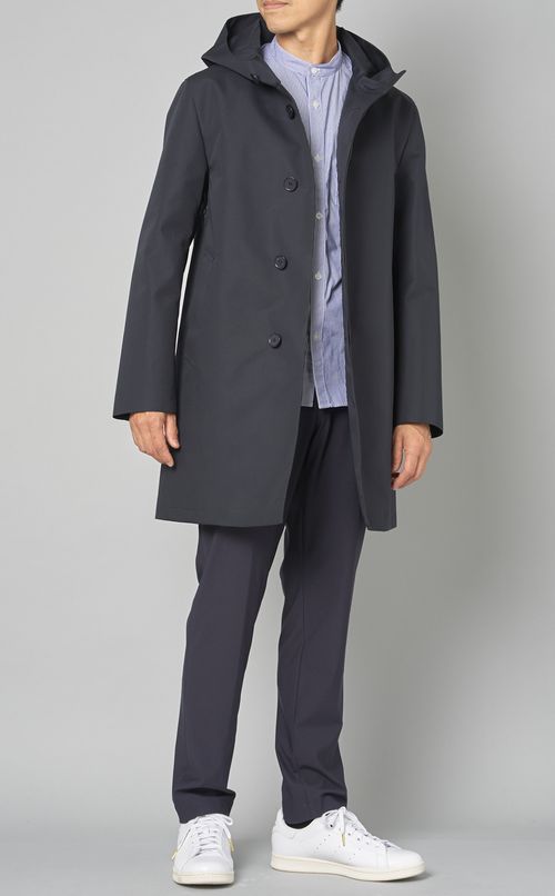 ストライプバンドカラーシャツ