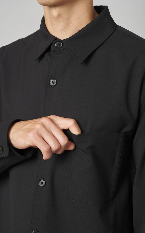 ウールツイルボックスシャツ