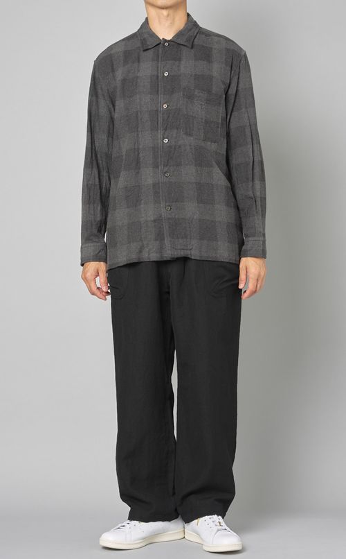 フラノチェックオープンシャツ