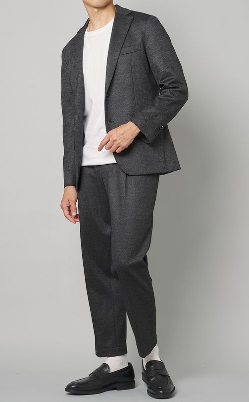 グレンチェックジャージージャケット