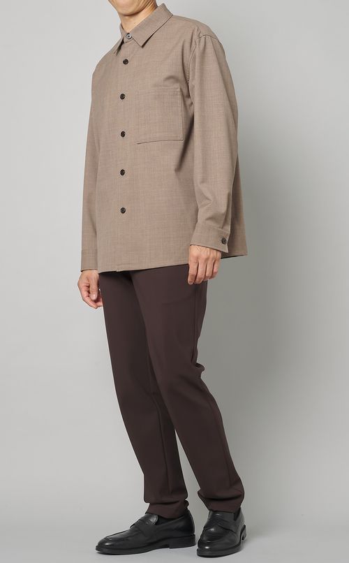 ウールツイルボックスシャツ