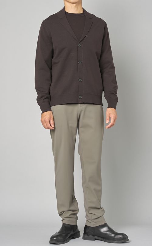 ニットラペルカーディガン