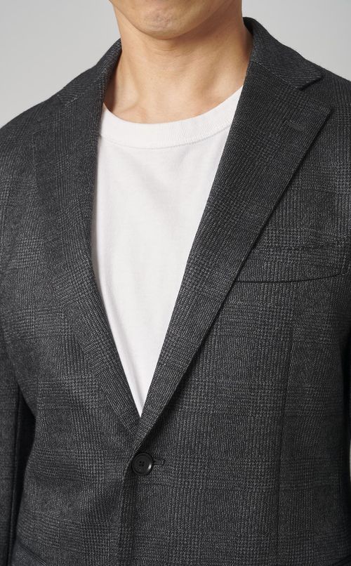 グレンチェックジャージージャケット