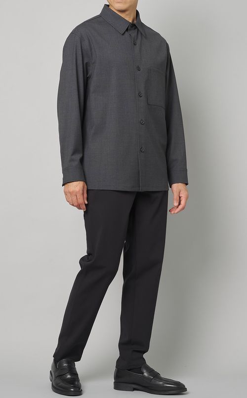 ウールツイルボックスシャツ