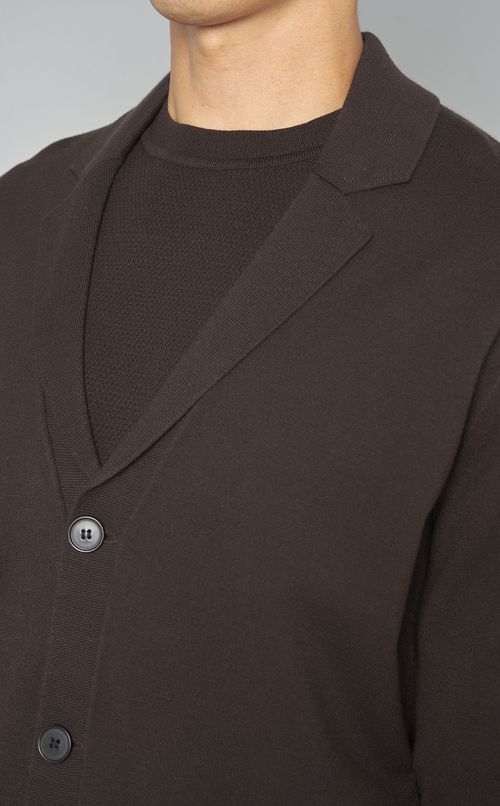 ニットラペルカーディガン