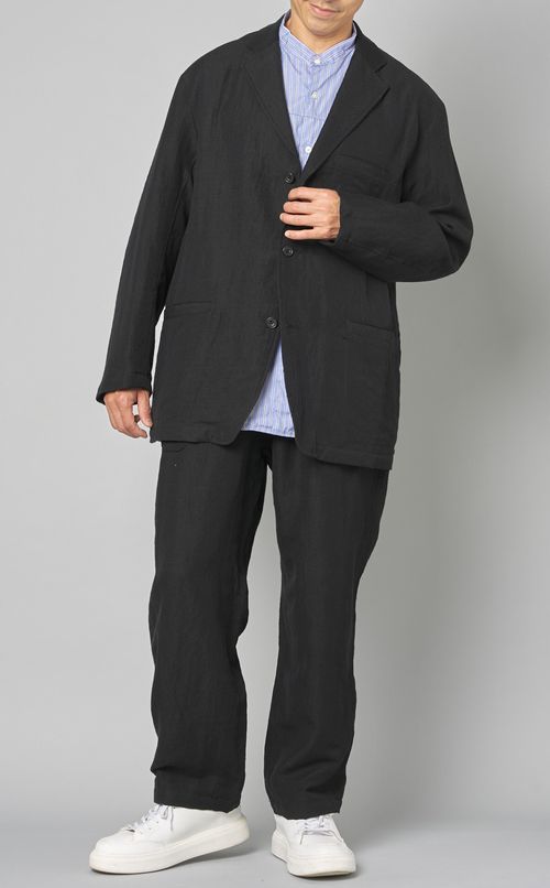 ウールリネンカバーオールジャケット