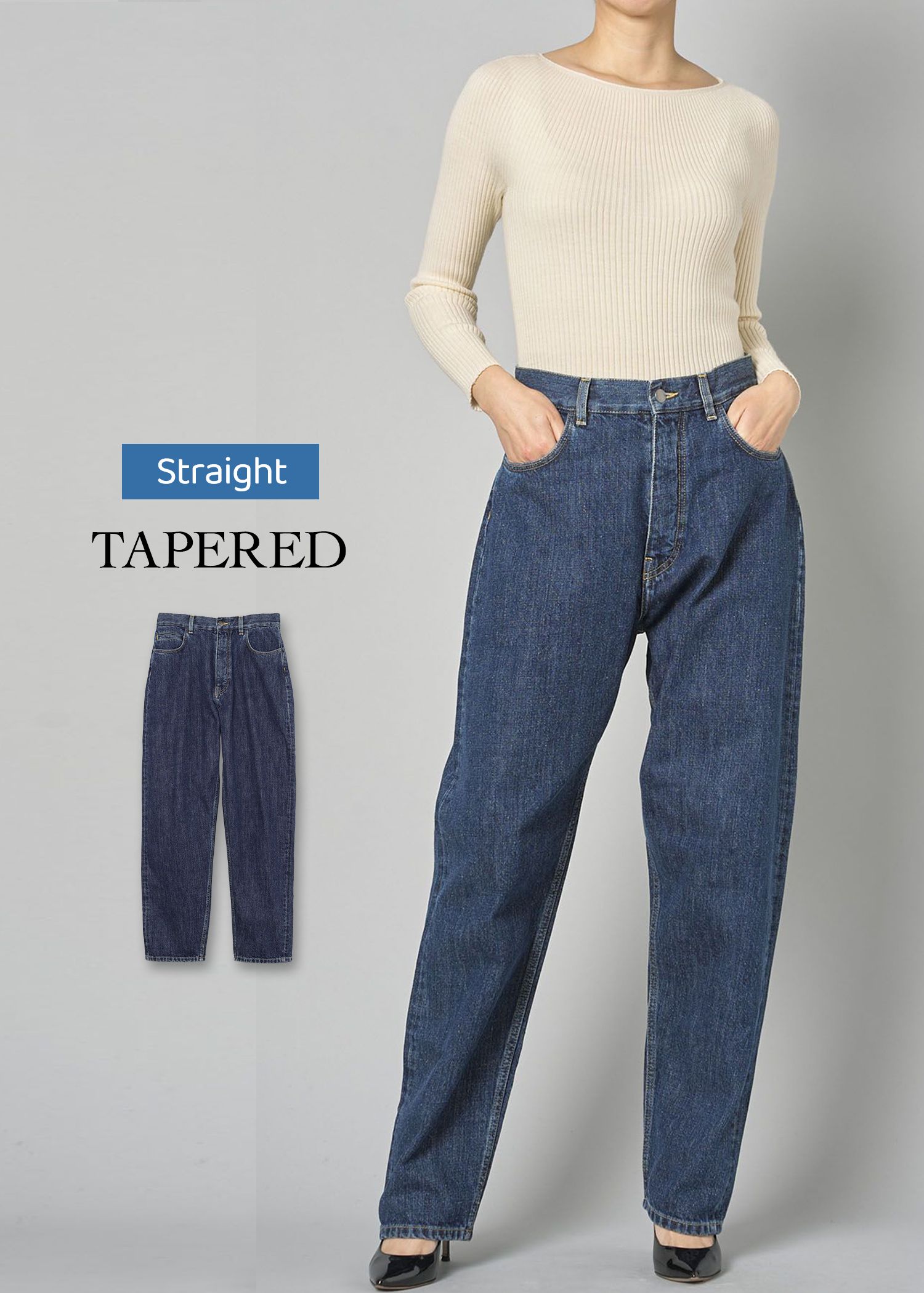 骨格ストレートにおすすめのテーパードデニム