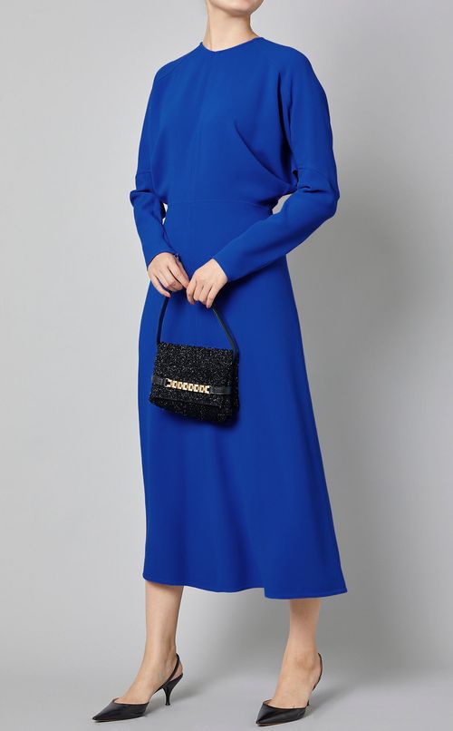 ドルマンスリーブミディワンピース