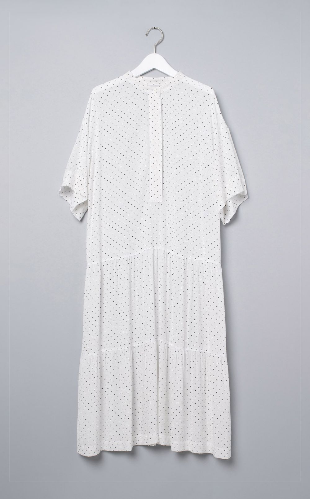 ドットプリントティアードワンピース