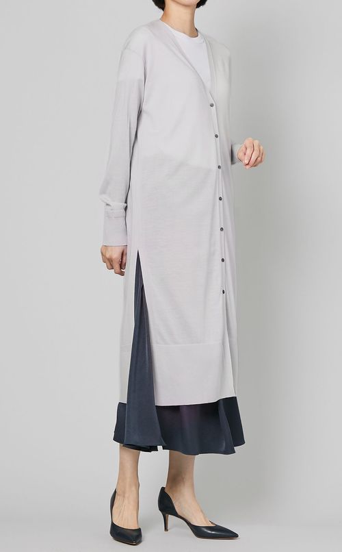 ウールハイゲージロングカーディガン