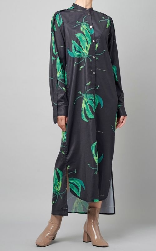 フラワープリントワンピース