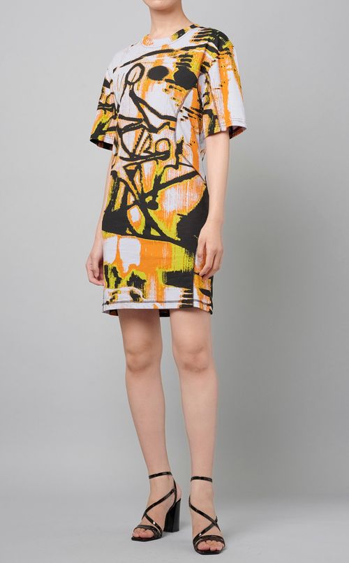 ショートスリーブプリントワンピース