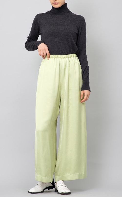 レーヨンサテンワイドパンツ