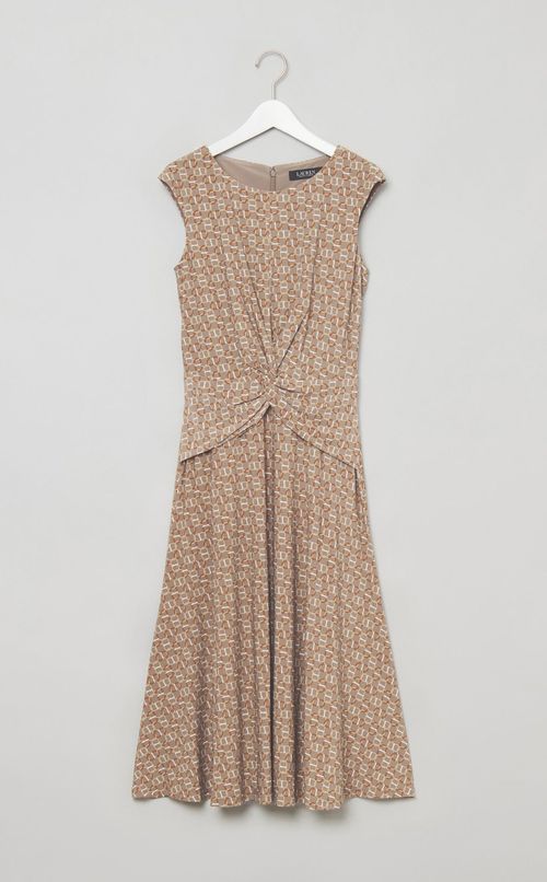 プリントジャージードレス