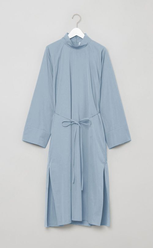 タフタスタンドカラー ワンピース