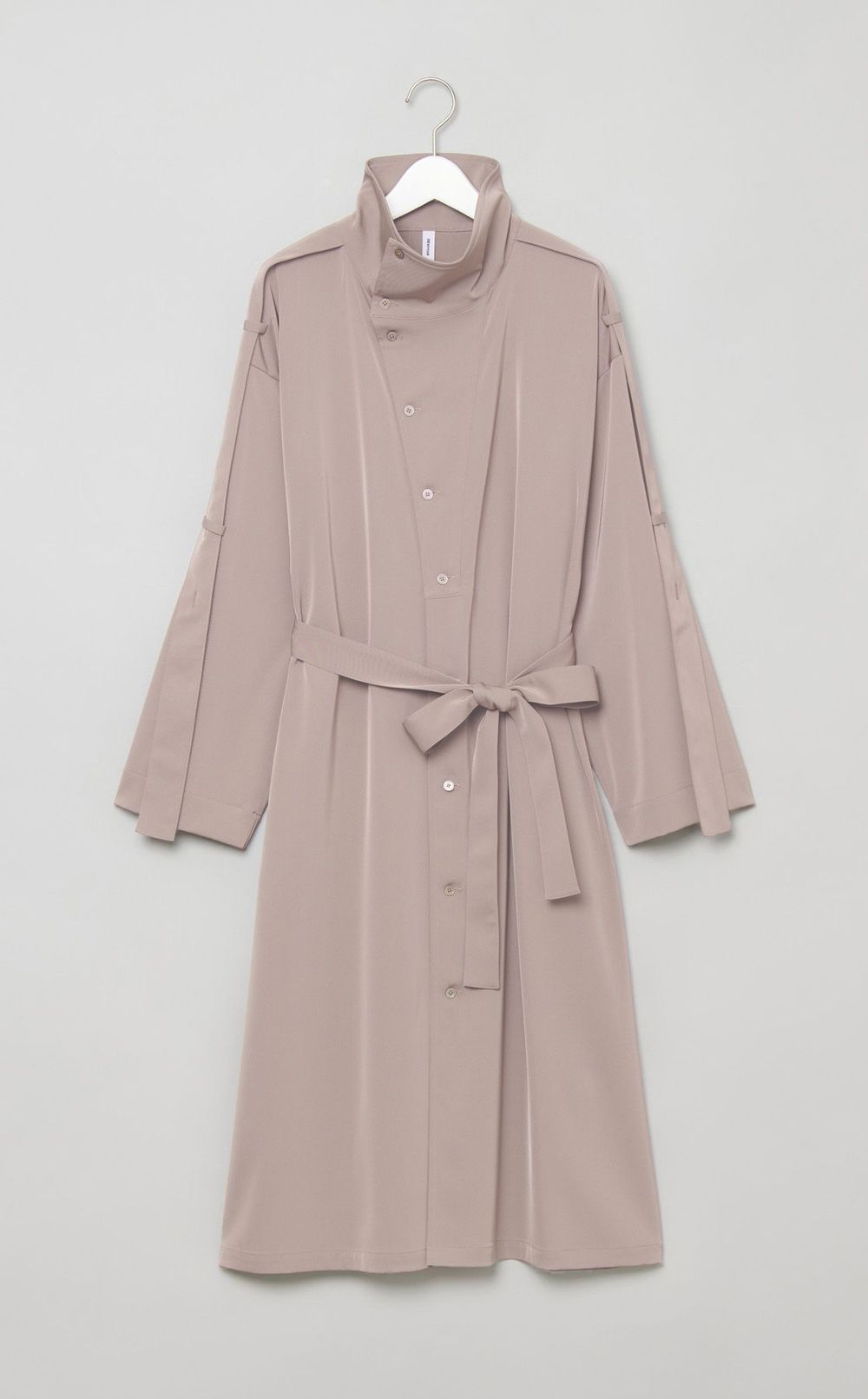 ツイルスタンドカラーコートワンピース