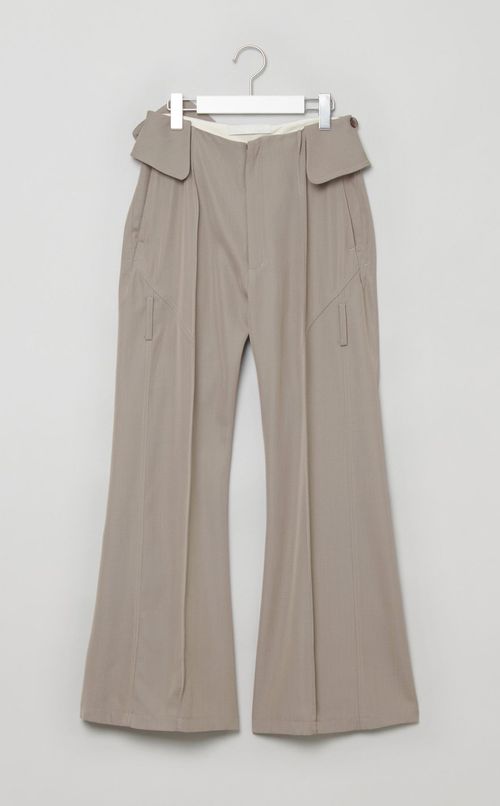 トレンチディテールハイウエストパンツ