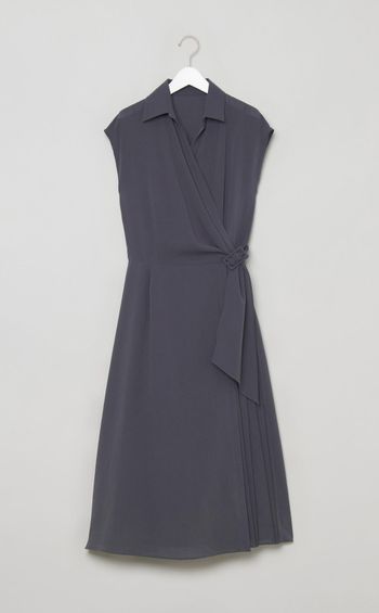 アシンメトリープリーツワンピース