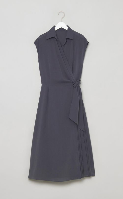 アシンメトリープリーツワンピース