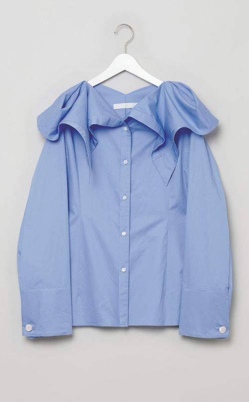 コットンビッグカラーブラウス