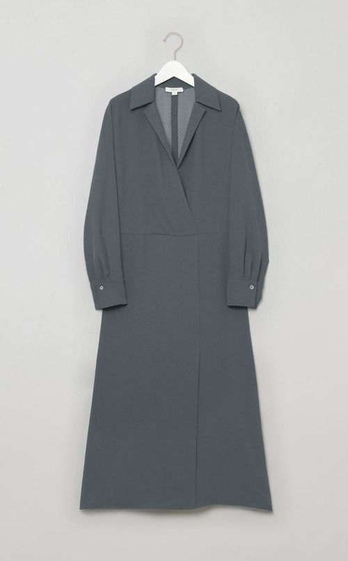 カシュクール切替シャツワンピース