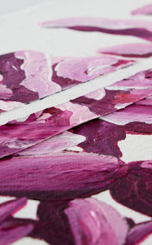 slipped winered flower