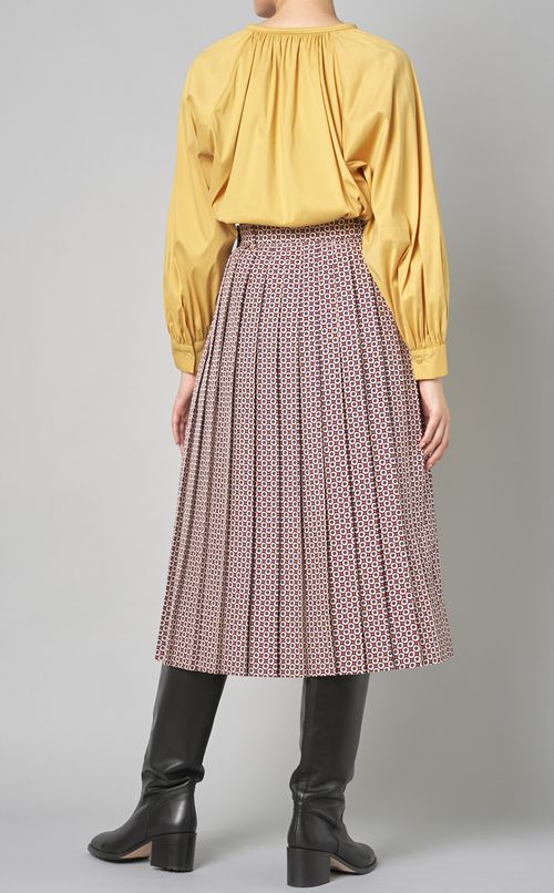 ストレッチギャザースリーブブラウス