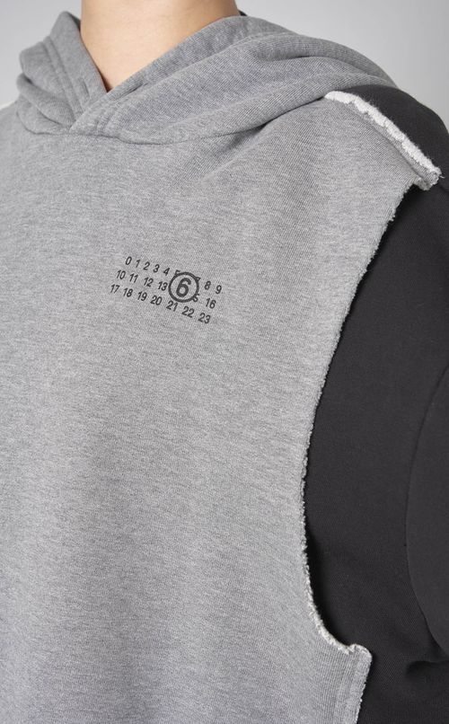 切替コットンスウェットフーディー