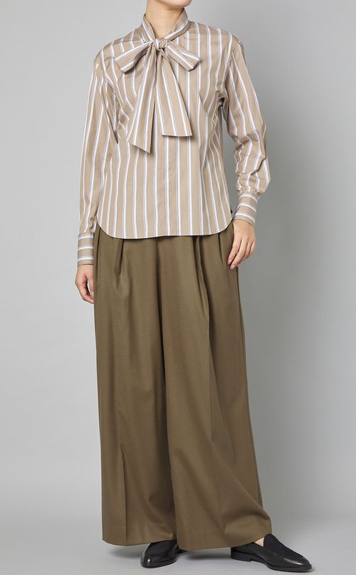 フランネルタックワイドパンツ