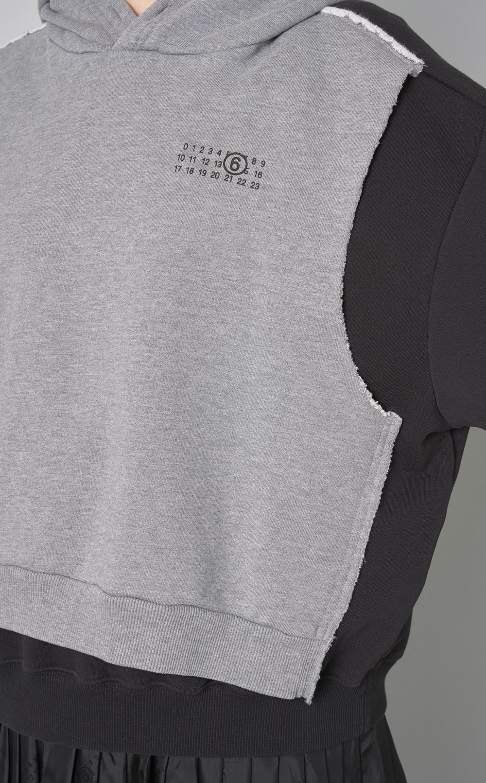 【Maison Margiela】コットン スウェット フーディー MM6 Maison Margiela|切替コットンスウェットフーディー