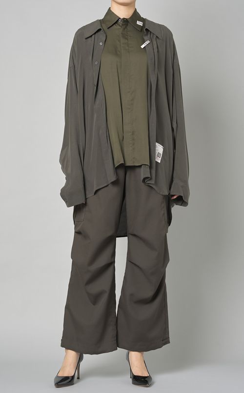 ダブルレイヤードソリッドシャツ