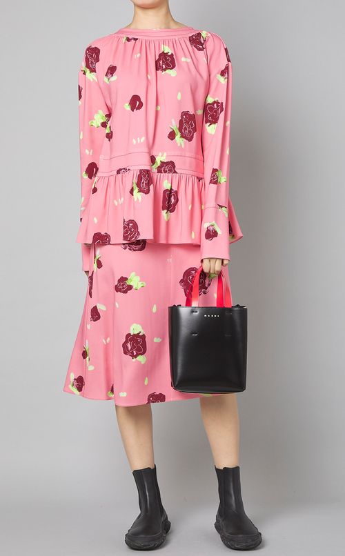 MUSEOドットプリントレザーバッグ