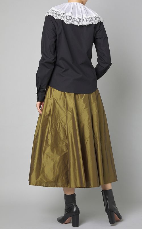 コットンフリルカラーブラウス