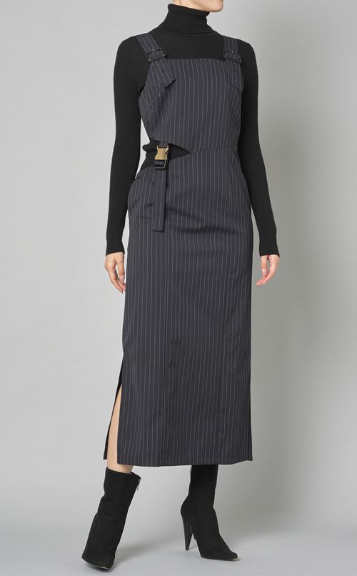 ピンストライプジャンパースカート