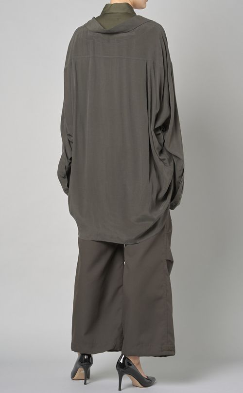 ダブルレイヤードソリッドシャツ