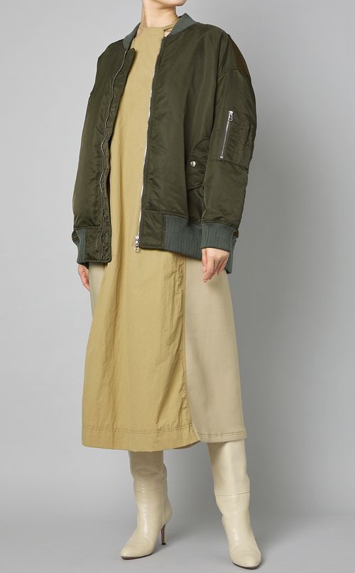 コンビネーションフレアワンピース