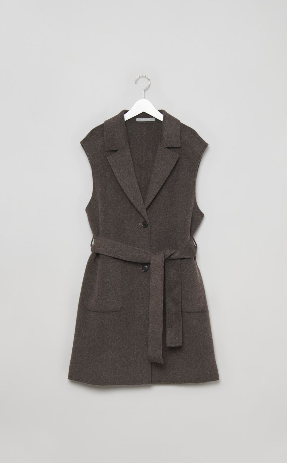 ウールカシミアスリーブレスコート