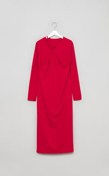 ツイストジャージーロングドレス