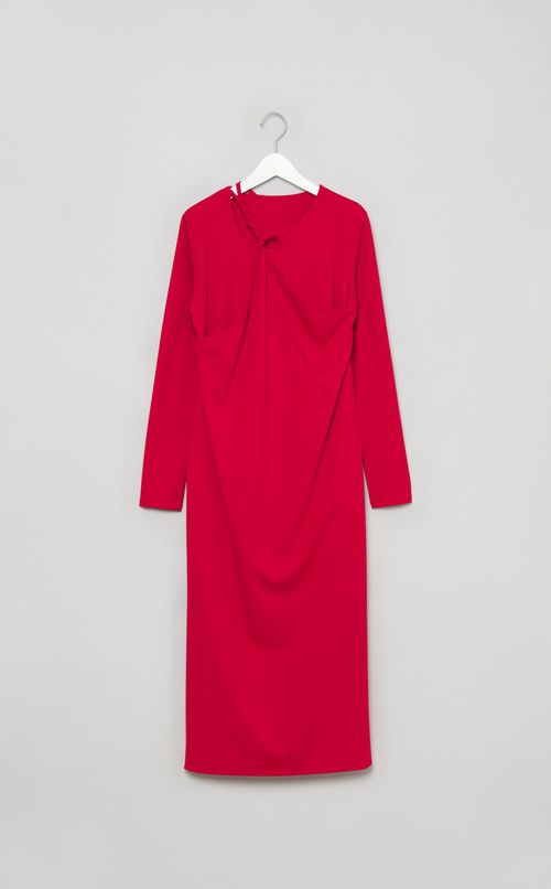 ツイストジャージーロングドレス