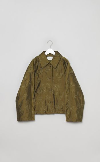 エンブロイダリーキルティングブルゾン