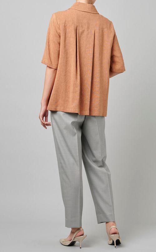 コットンリネンサファリシャツ