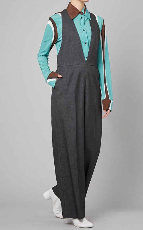 ドレーピーメンズポプリンサロペット