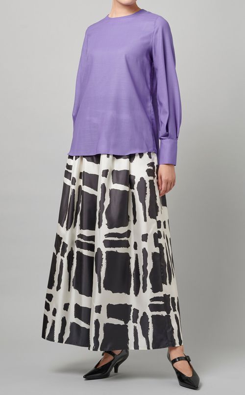 チェックプリントイージーパンツ