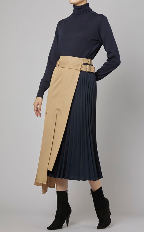 プリーツラップスカート