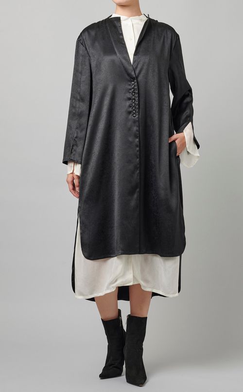 レイヤードシャツワンピース