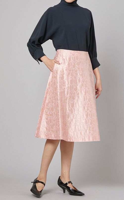 ジャガードフレアスカート