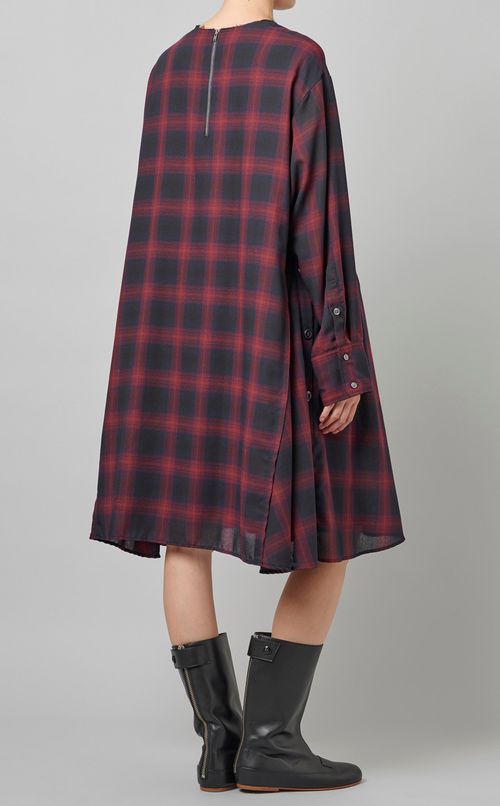 チェックパネルワンピース